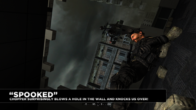 Suprise chopper attack through the wall!
