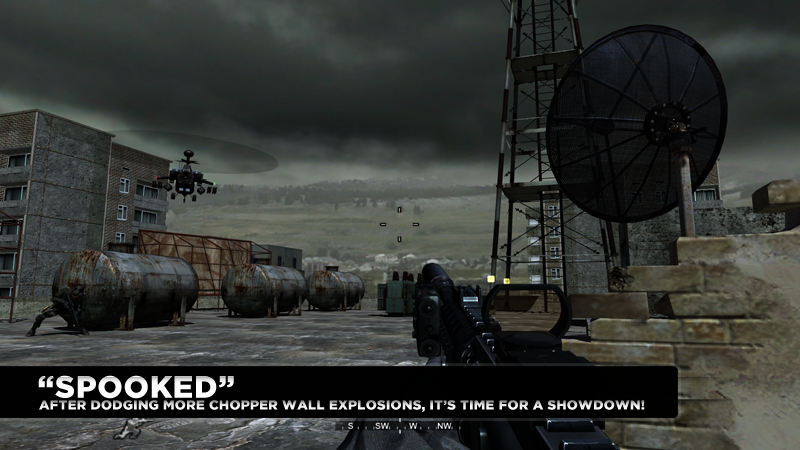 Final chopper battle - hit it with the tower!