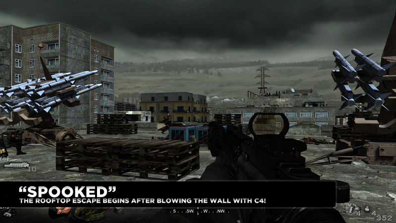 Rooftop escape begins after blowing the wall with C4