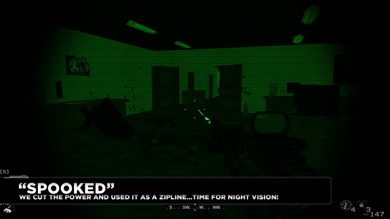 We cut the power earlier...night vision time.
